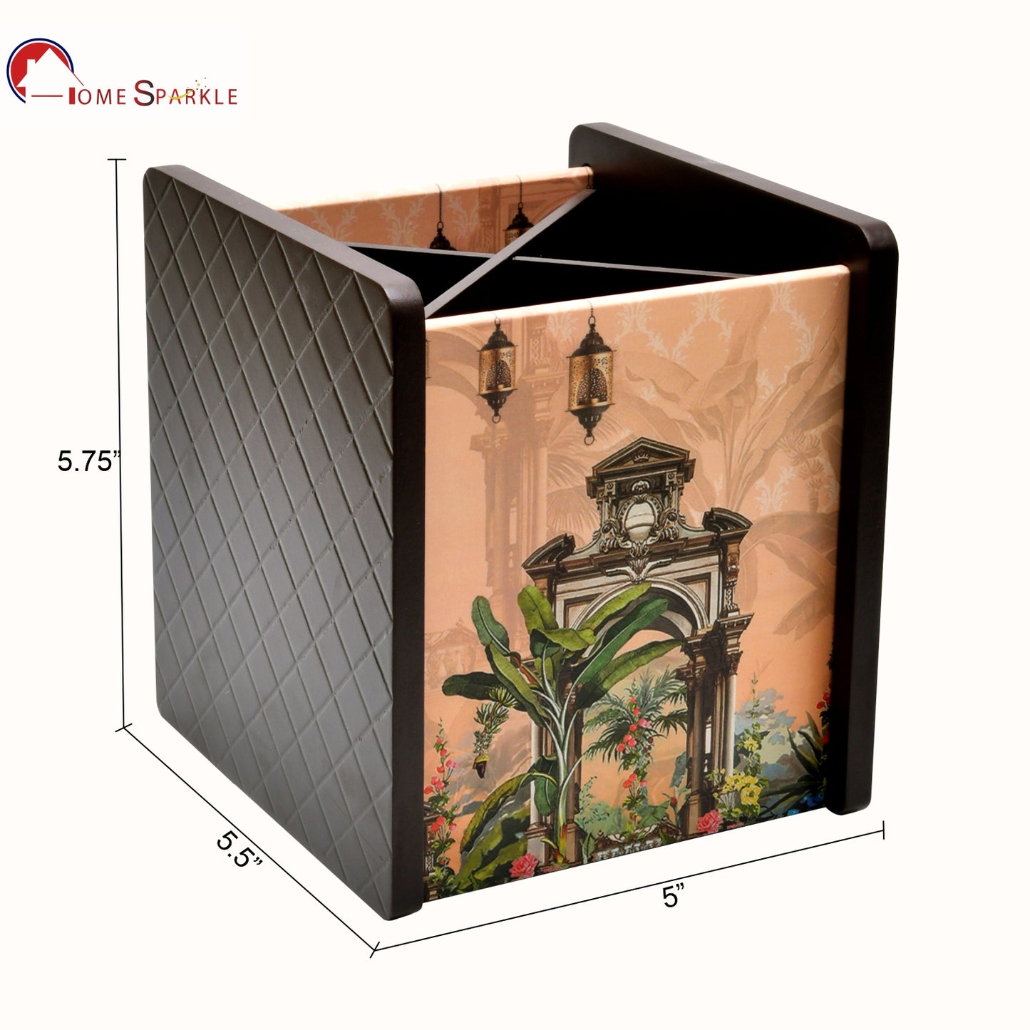 Wooden Cutlery Holder for Dining Table & Kitchen | Multi-Compartment Utensil Organizer for Spoons, Forks, Knives & Napkins