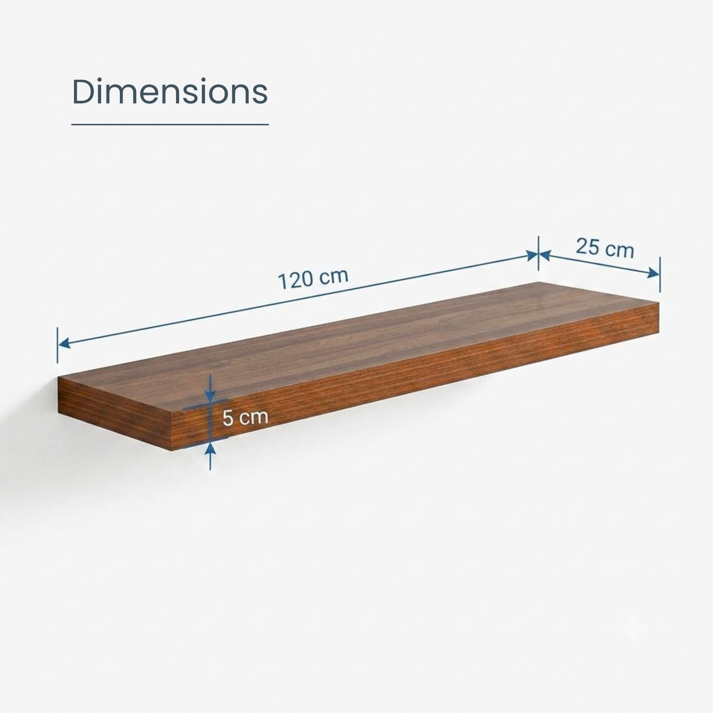Home Sparkle Premium Floating Wall Shelf – Modern Wooden Wall Shelf for Living Room & Bedroom