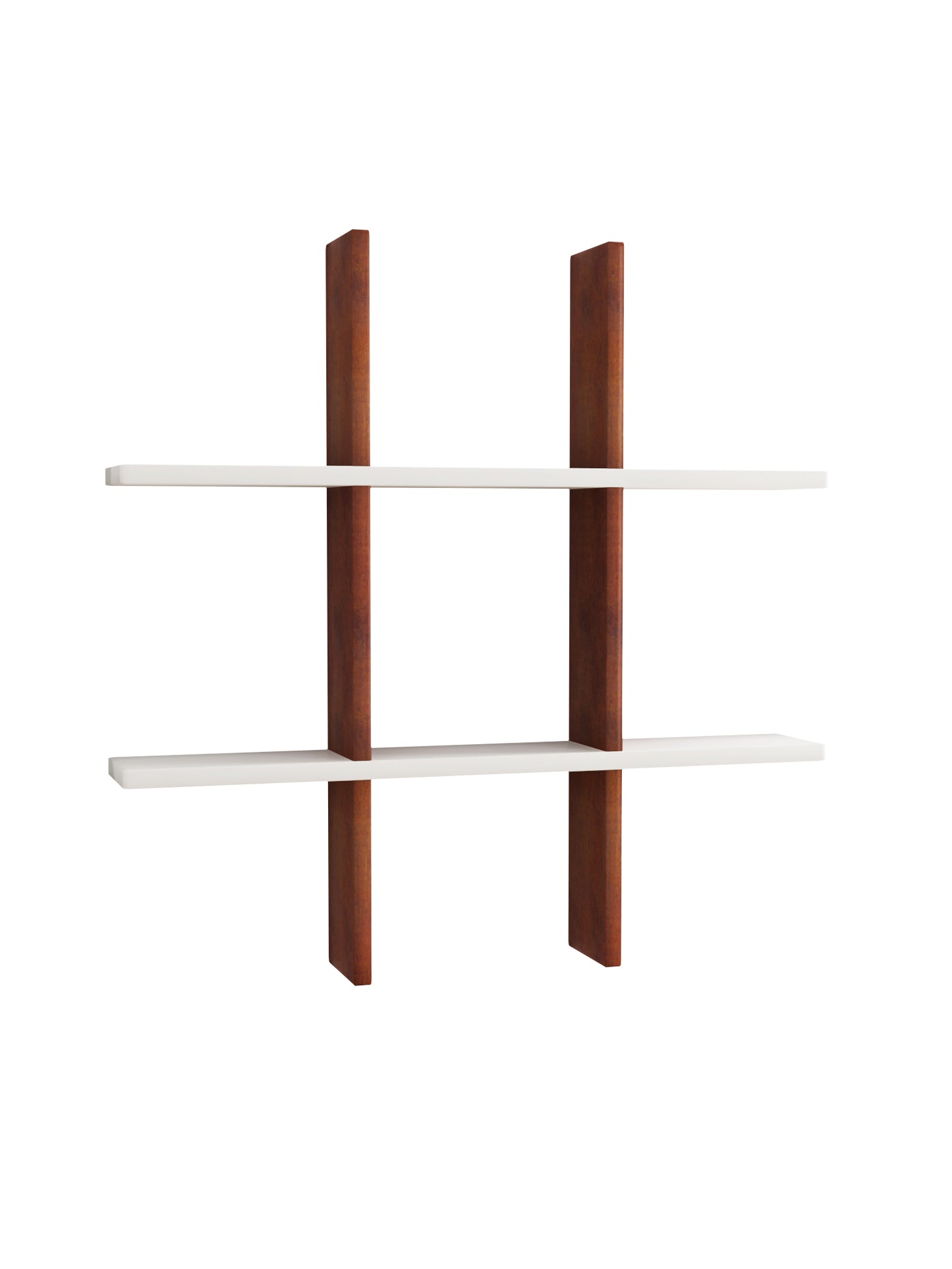 Home Sparkle Plus Shaped Wall Shelves Engineered Wood | Display Rustic Wood Ledge Shelves | Wall Shelves| Rack | Farmhouse Shelves for Bedroom Office Kitchen Living Room (Brown)