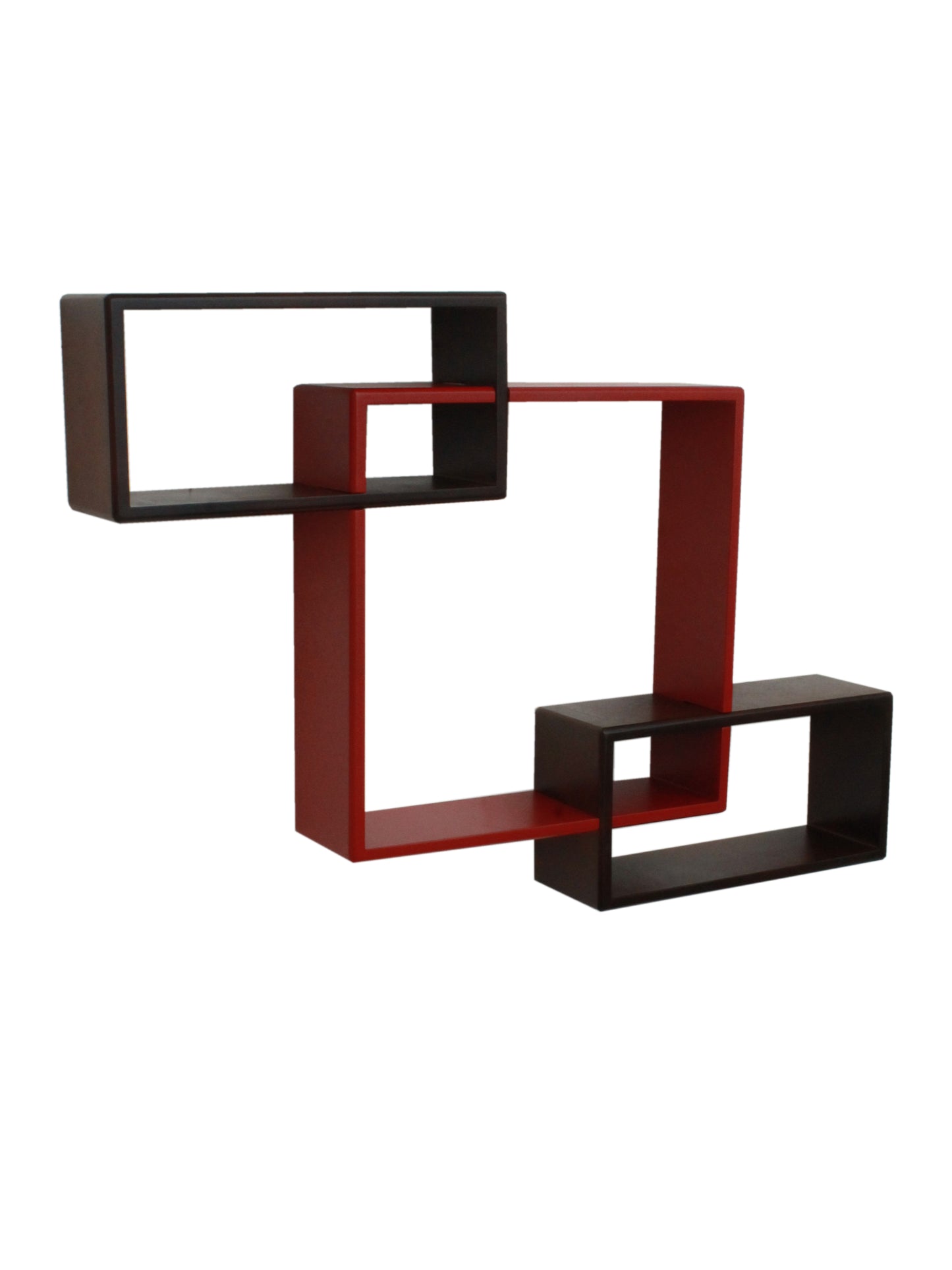 Home Sparkle Wall Mounted Floating Shelves | Interlocking 1 Big Cube & 2 Small Rectangle Design | Perfect Shelving Unit for Bedrooms, Offices, Living Rooms & Kitchens