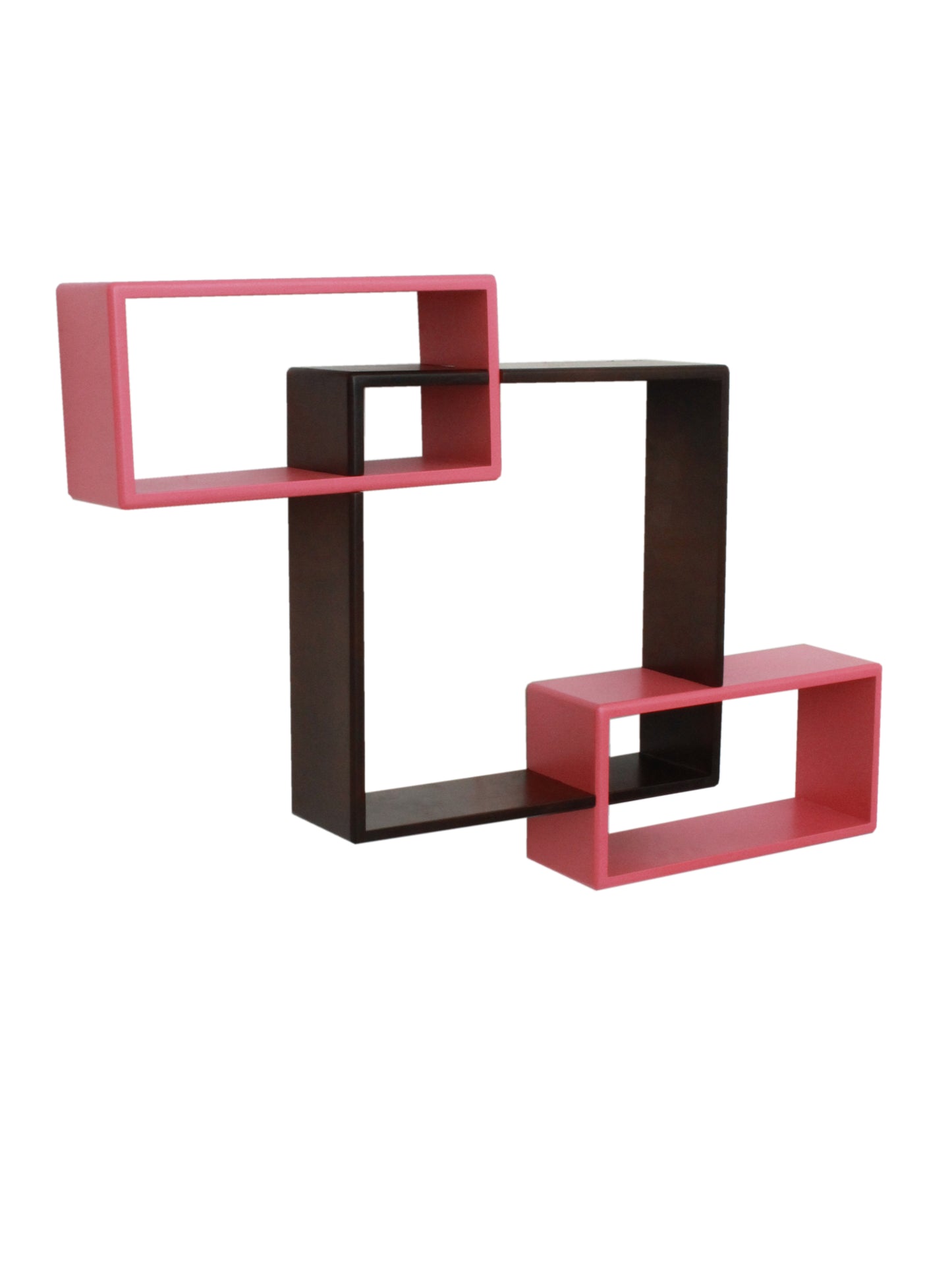 Home Sparkle Wall Mounted Floating Shelves | Interlocking 1 Big Cube & 2 Small Rectangle Design | Perfect Shelving Unit for Bedrooms, Offices, Living Rooms & Kitchens