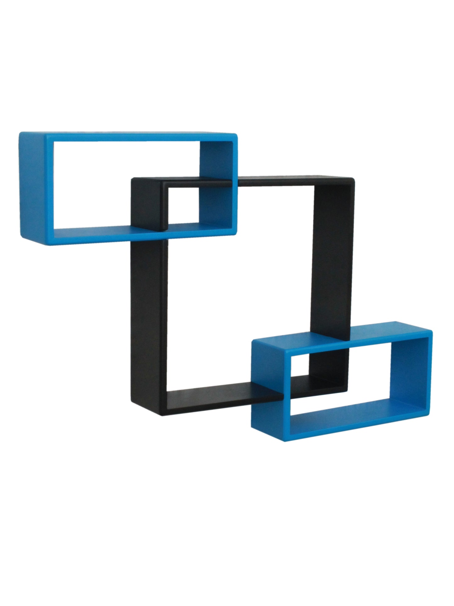 Home Sparkle Wall Mounted Floating Shelves | Interlocking 1 Big Cube & 2 Small Rectangle Design | Perfect Shelving Unit for Bedrooms, Offices, Living Rooms & Kitchens