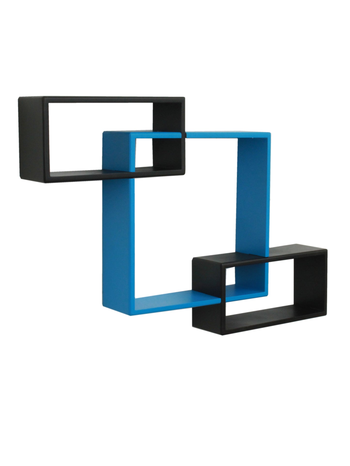 Home Sparkle Wall Mounted Floating Shelves | Interlocking 1 Big Cube & 2 Small Rectangle Design | Perfect Shelving Unit for Bedrooms, Offices, Living Rooms & Kitchens