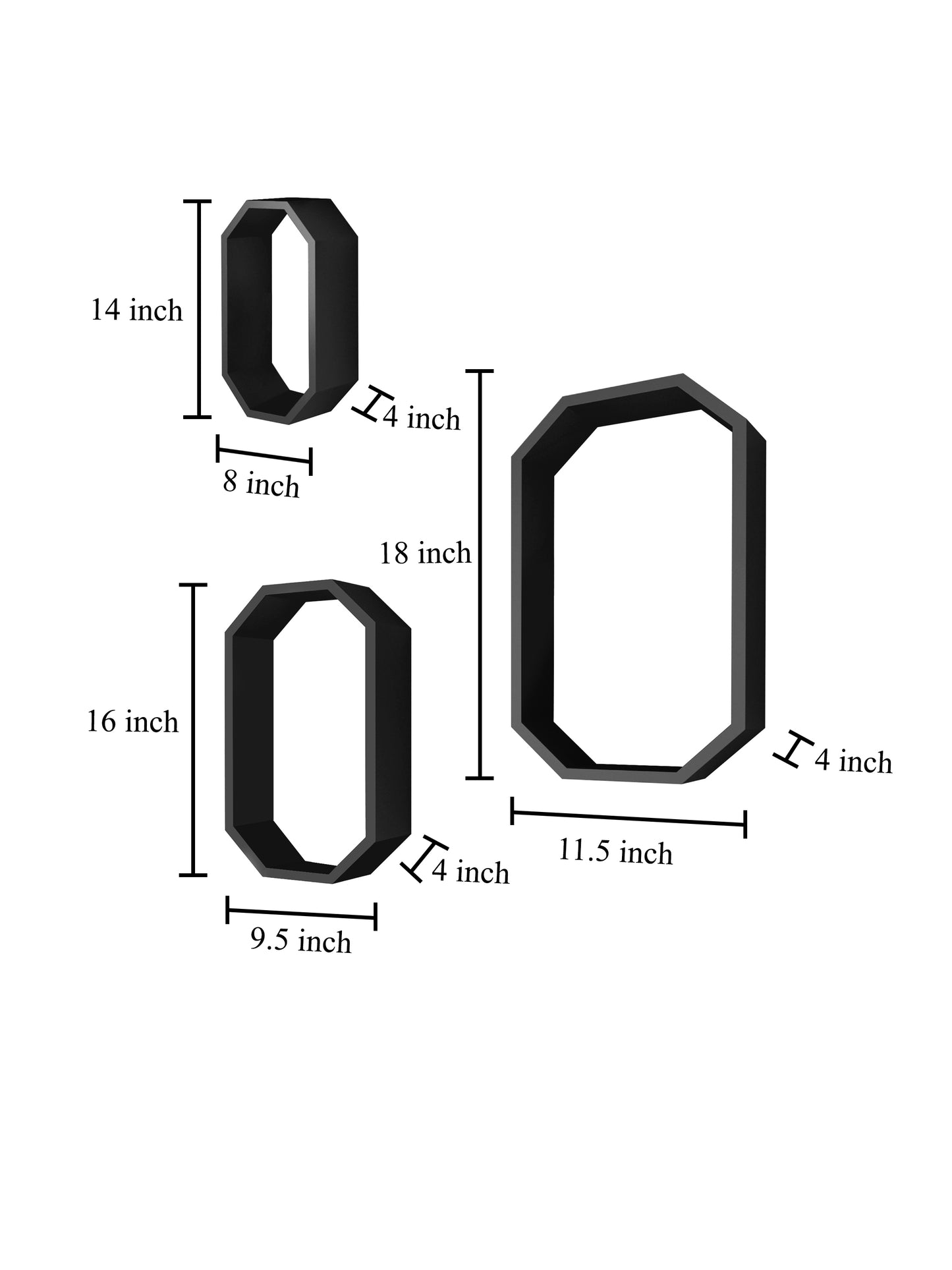 Octagon Wall Shelves