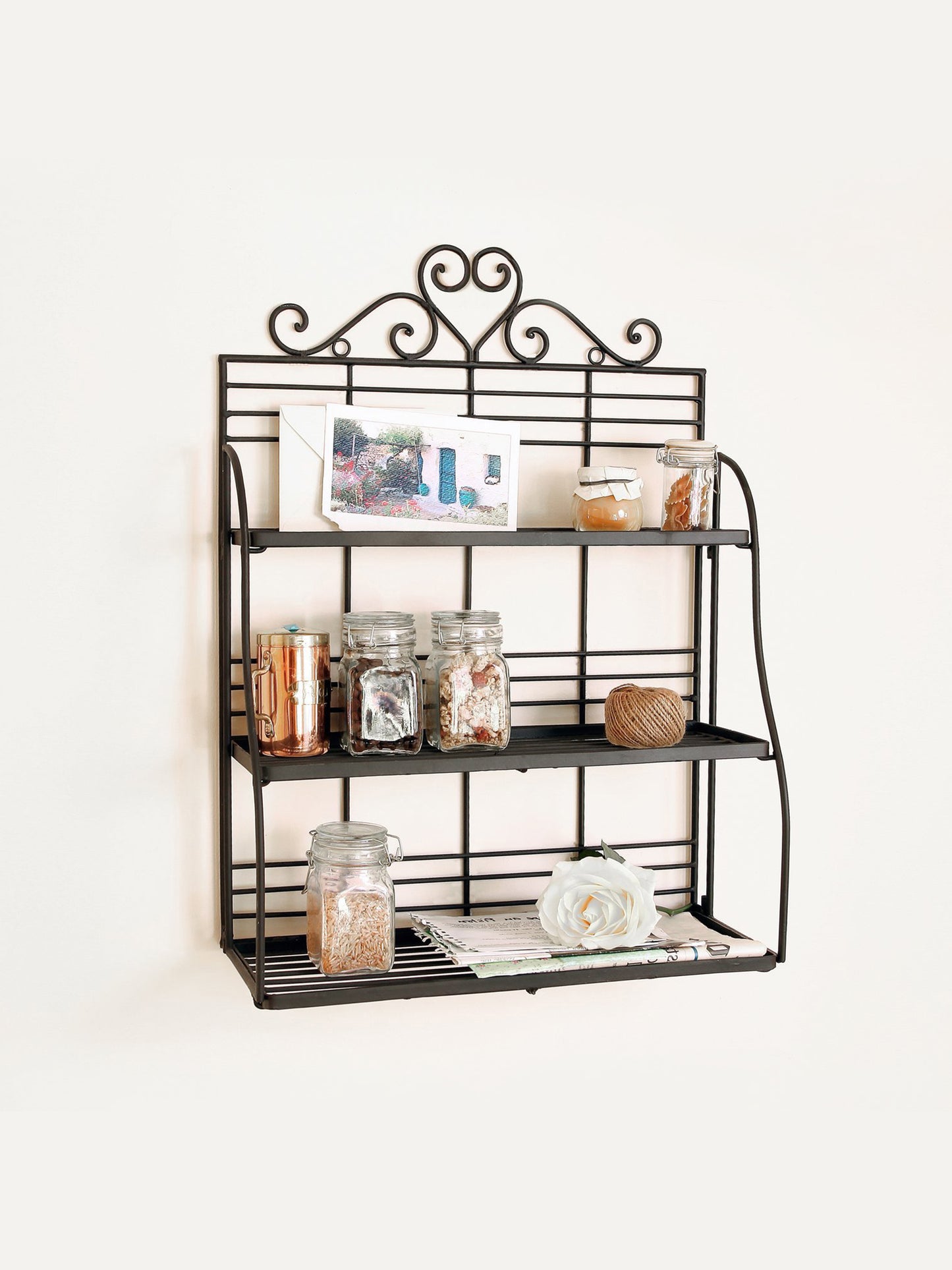 Home Sparkle Kitchen Rack Mild Steel (Black)