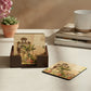 Coasters Set for Dining Table – Tea Coasters for Cups & Mugs | Elegant Table Décor Accessories – Set of 6 with Holder – Durable & Stylish