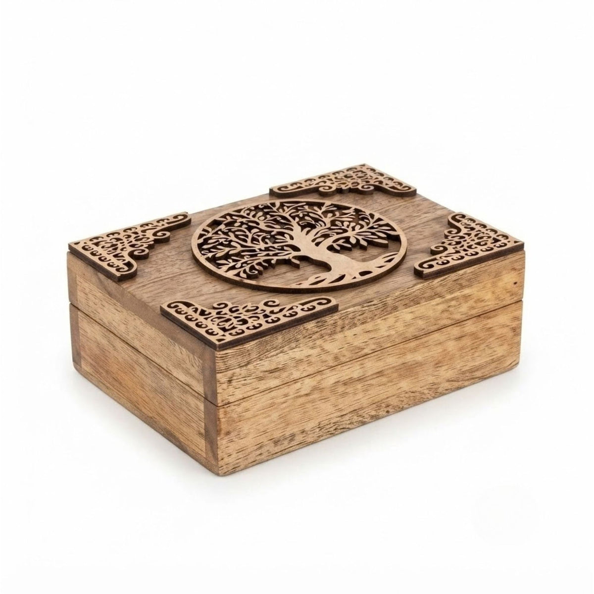 Home Sparkle Mango Wood Jewellery Box – Premium Wooden Jewellery Organizer