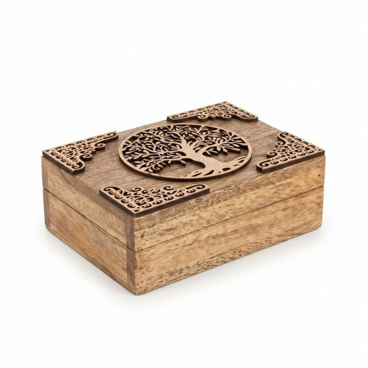 Home Sparkle Mango Wood Jewellery Box – Premium Wooden Jewellery Organizer