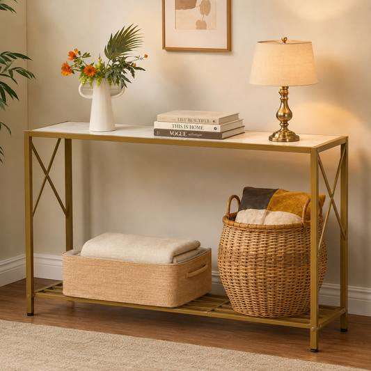 Home Sparkle Modern Slim Console Table | Entryway & Living Room Table | 47 × 9 × 29 Inches