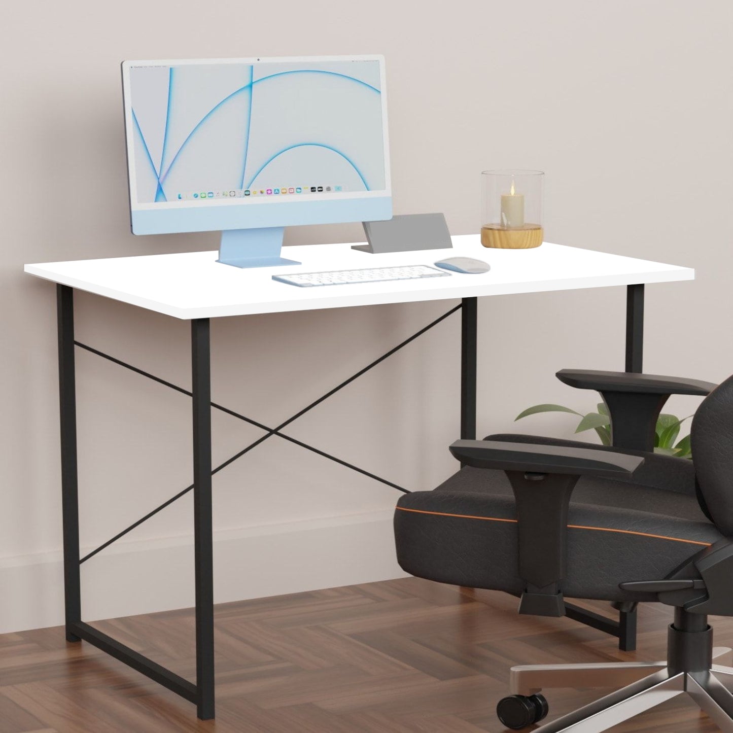 Home Sparkle Modern Console Table for Living Room & Entryway | Minimalist Side Table with Cross-Frame Design