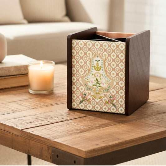 Wooden Cutlery Holder for Dining Table & Kitchen | Multi-Compartment Utensil Organizer for Spoons, Forks, Knives & Napkins