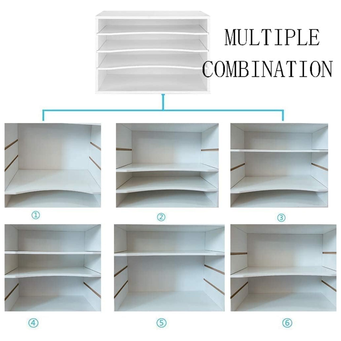 Home Sparkle Wood Desktop Organizer Paper Storage Letter Tray File Sorter for Home Office