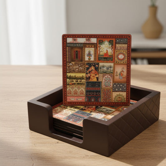 Set of 3 Printed Wooden Serving Trays for Kitchen, Tea, Coffee & Snacks | Decorative MDF Tray Set for Home & Gifting