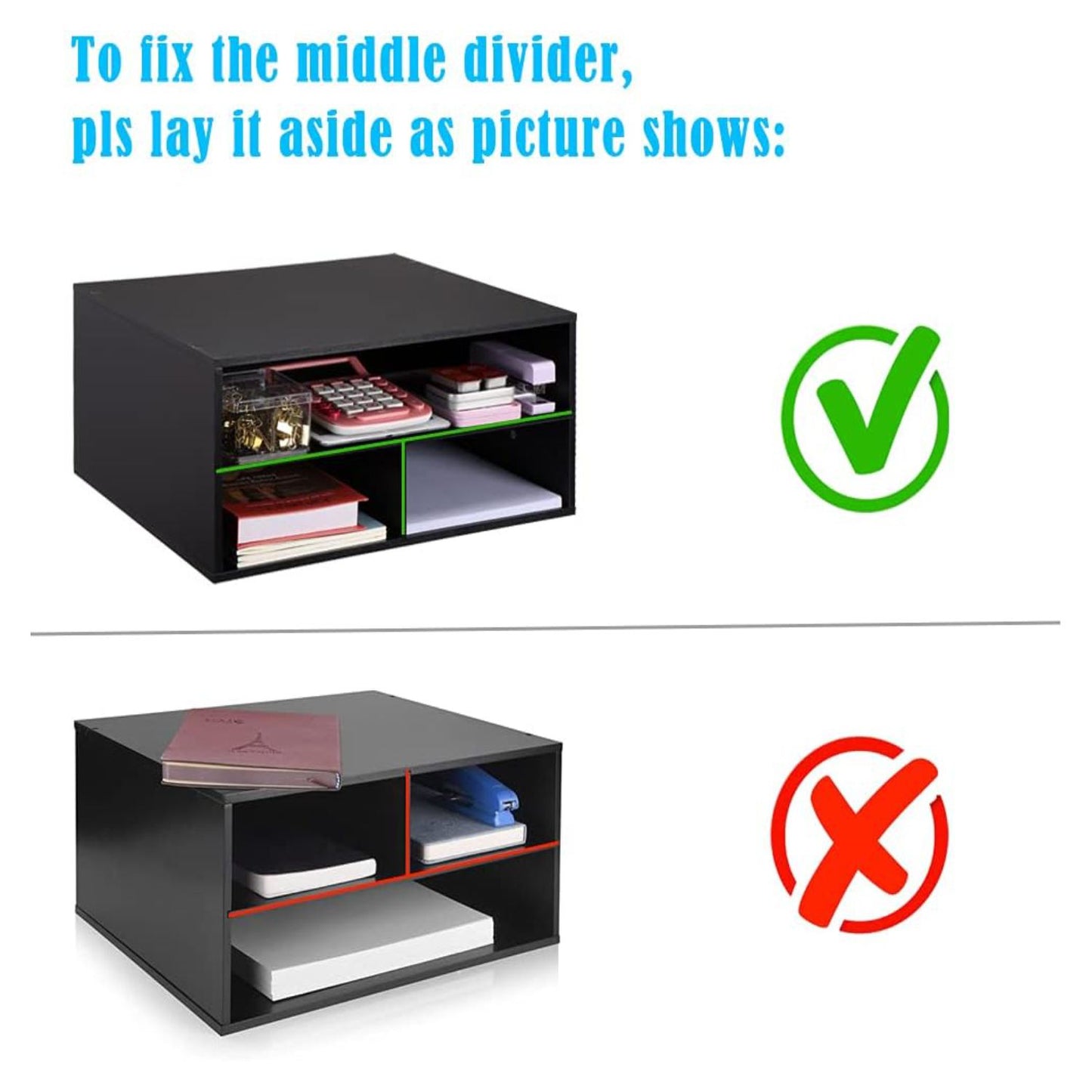 Home Sparkle 3-Tier Printer Stand with Storage – Wood Desk Organizer Shelf for Home/Office, Paper Tray, Printer Riser for Desk, Compact Monitor Stand