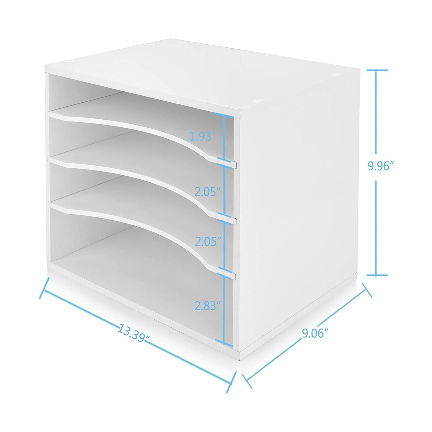 Home Sparkle Wood Desktop Organizer Paper Storage Letter Tray File Sorter for Home Office