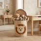 Laundry Basket & Toy Storage Basket with Lid and Handles – Cute Lion Design