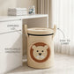 Laundry Basket & Toy Storage Basket with Lid and Handles – Cute Lion Design