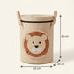 Laundry Basket & Toy Storage Basket with Lid and Handles – Cute Lion Design