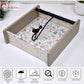 Wooden Tissue Box Holder for Dining Table & Living Room | Elegant Printed Napkin Organizer with Metal Handle