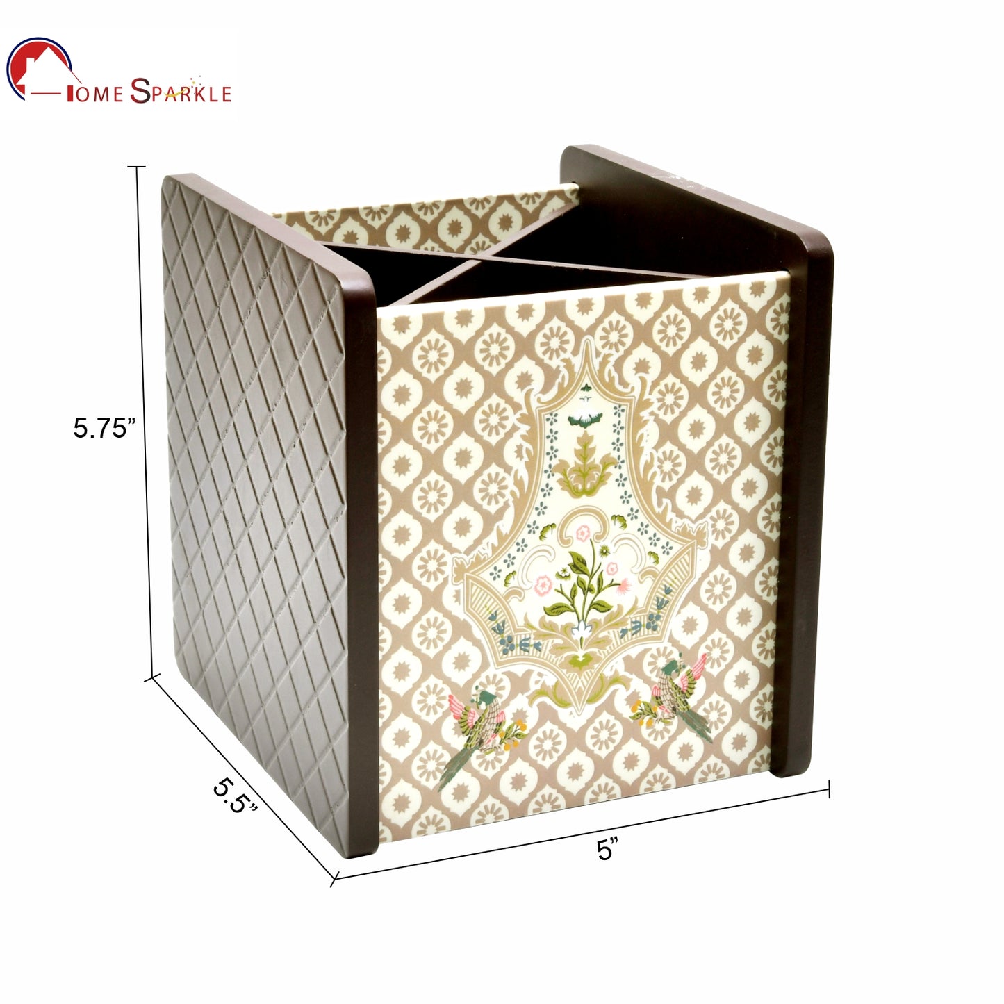 Wooden Cutlery Holder for Dining Table & Kitchen | Multi-Compartment Utensil Organizer for Spoons, Forks, Knives & Napkins