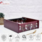 Decorative Wooden Tissue Box Holder for Dining Table & Living Room | Elegant Napkin Organizer with Printed Design