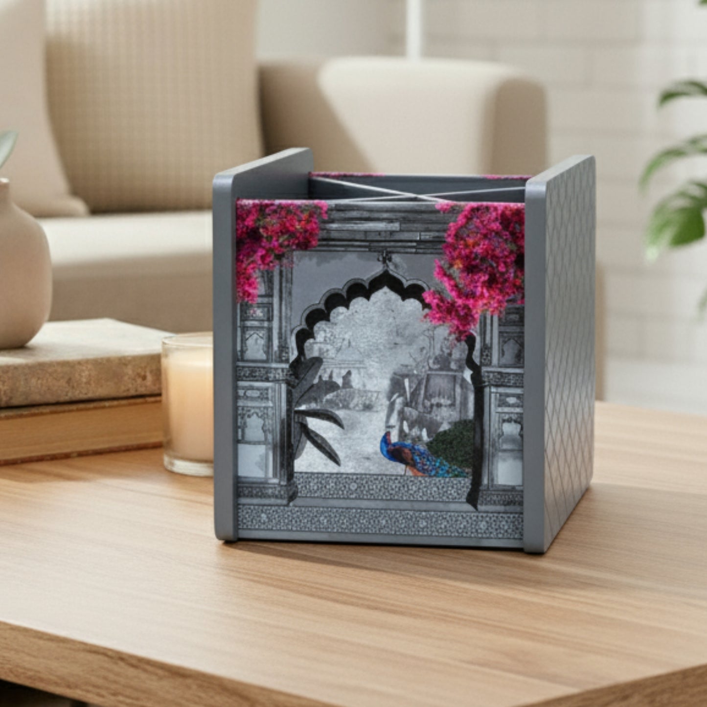 Wooden Cutlery Holder for Dining Table & Kitchen | Multi-Compartment Utensil Organizer for Spoons, Forks, Knives & Napkins