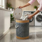 Fabric Laundry Basket with Lid & Rope Handles | Clothes Storage Basket