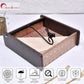 Wooden Tissue Box Holder for Dining Table & Living Room | Elegant Printed Napkin Organizer with Metal Handle