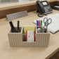 Home Sparkle Wooden Desk Organizer | Beige|Desktop Accessories Organizer for Office & Home | Multi-Compartment Pen, Pencil, Scissors & Card Holder