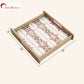 Square Wooden Serving Tray | Elegant Printed Tray for Home & Café Décor
