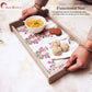 Set of 3 Printed Wooden Serving Trays for Kitchen, Tea, Coffee & Snacks | Decorative MDF Tray Set for Home & Gifting