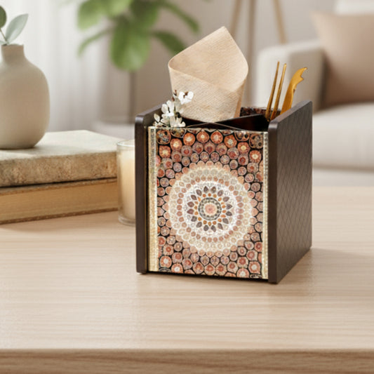 Wooden Cutlery Holder for Dining Table & Kitchen | Multi-Section Utensil Organizer for Spoons, Forks & Napkins – Stylish Table Accessory