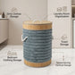 Fabric Laundry Basket with Lid & Rope Handles | Clothes Storage Basket