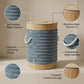 Fabric Laundry Basket with Lid & Rope Handles | Clothes Storage Basket