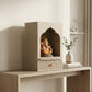 Wall Mounted Royal Arch Mandir for Home with Drawer | Wooden Home Temple for God Idol, Wall Hanging Puja Mandir & Prayer Shelf