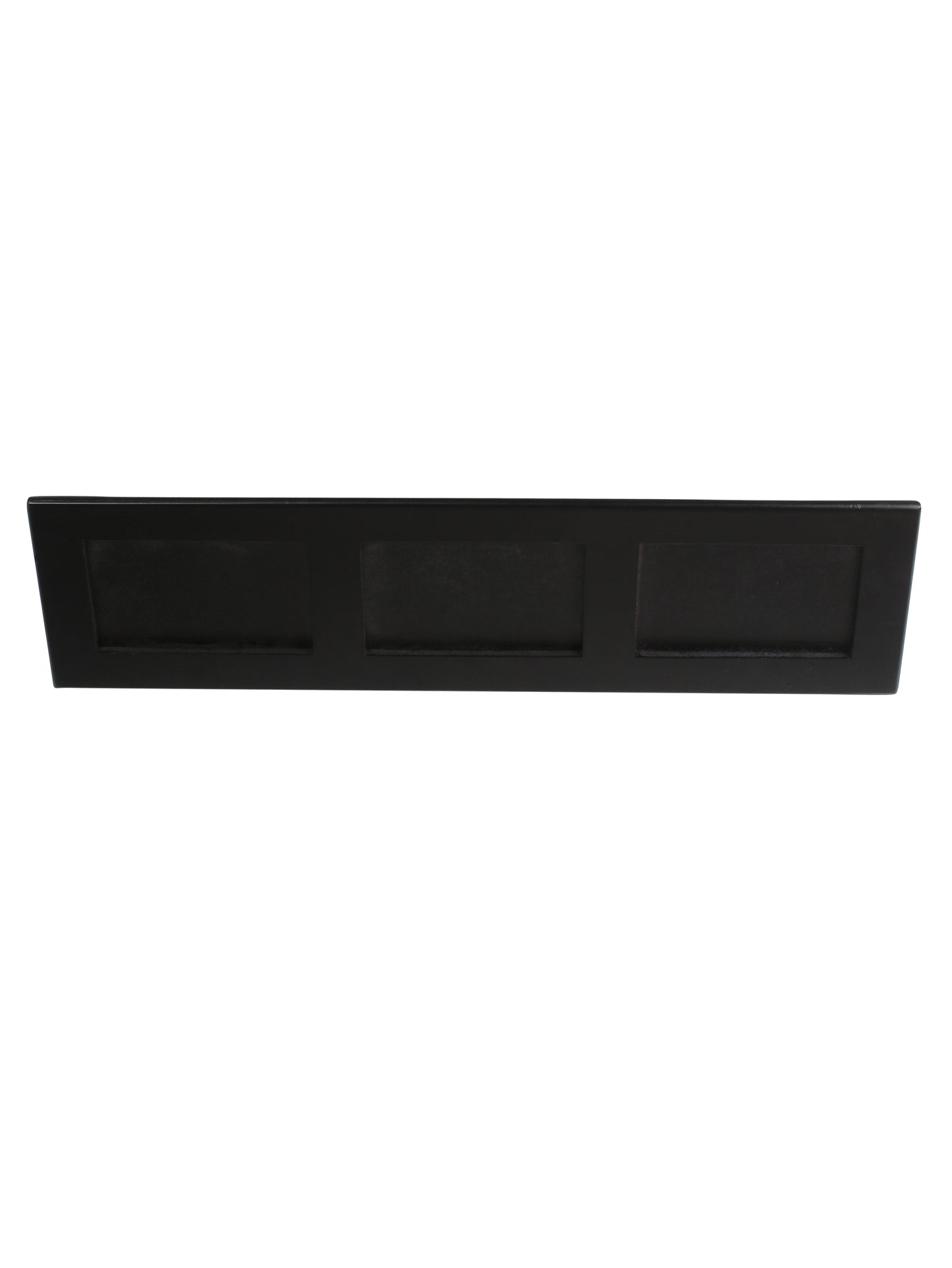 Home Sparkle Wall Mounted Floating Picture Ledge Shelf with 3 Photo Frames & Display Decor Shelf – Black