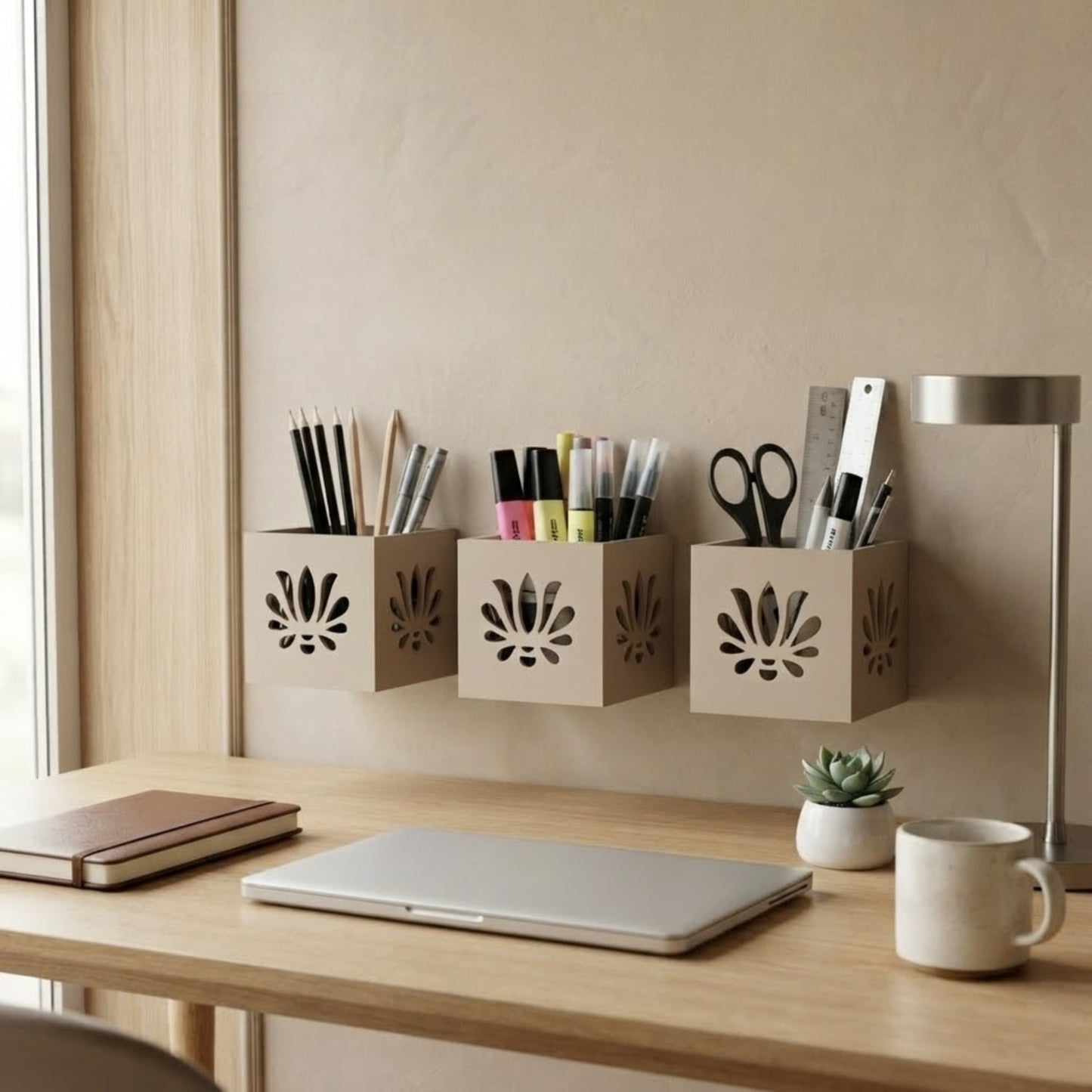 Modern Wall Mounted Decorative Floating Cube Shelves Organiser  – Set of 3