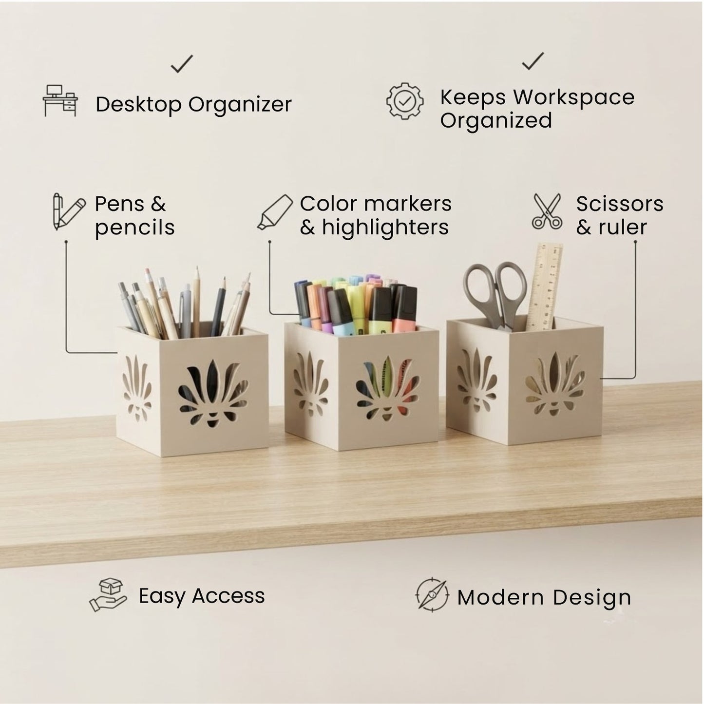 Modern Wall Mounted Decorative Floating Cube Shelves Organiser  – Set of 3