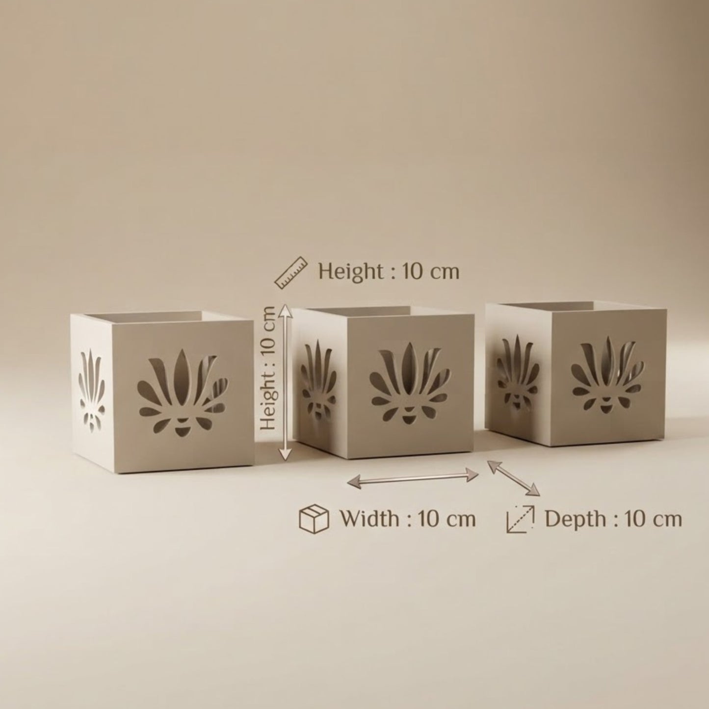 Modern Wall Mounted Decorative Floating Cube Shelves Organiser  – Set of 3