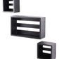 Home Sparkle New Design wall mount floating wall shelves For Home, bed room, living room, office, restaurant |Wall shelf Rack for Home |Set of 3,(Black) | Engineered wood Carved Shelf for Lobby & Bedrooms