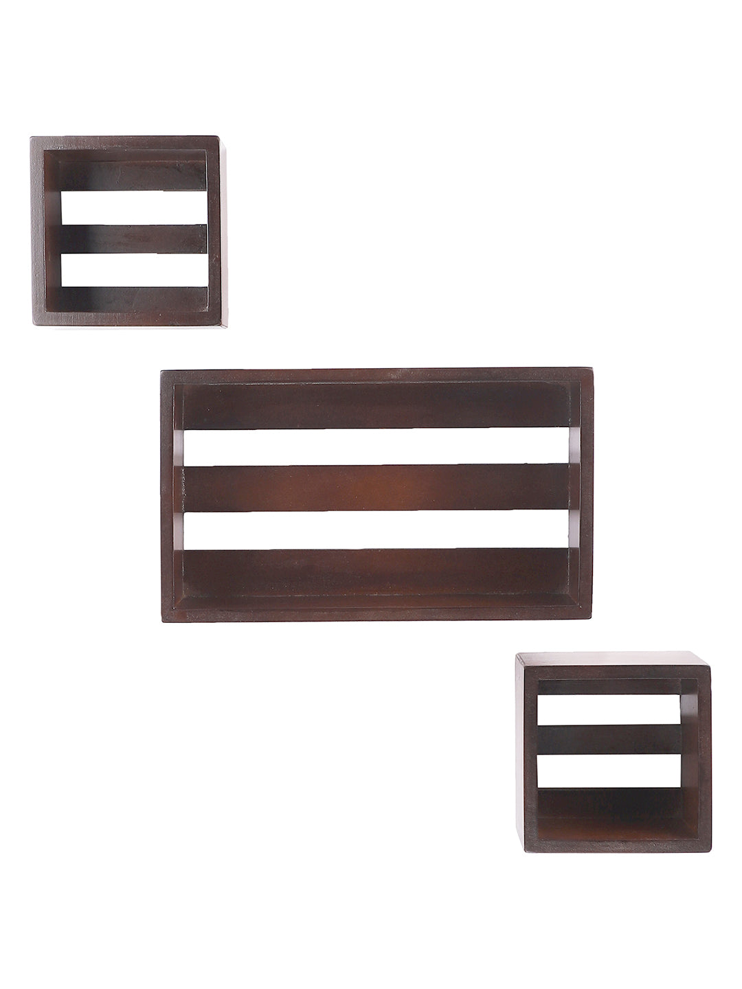 Home Sparkle New Design wall mount floating wall shelves For Home, bed room, living room, office, restaurant |Wall shelf Rack for Home |Set of 3,(Black) | Engineered wood Carved Shelf for Lobby & Bedrooms