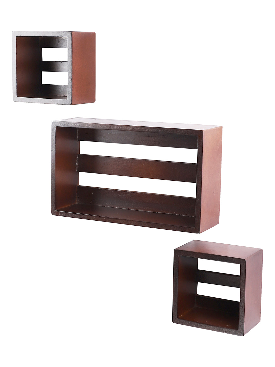 Home Sparkle New Design wall mount floating wall shelves For Home, bed room, living room, office, restaurant |Wall shelf Rack for Home |Set of 3,(Black) | Engineered wood Carved Shelf for Lobby & Bedrooms