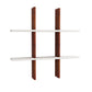 Home Sparkle Plus Shaped Wall Shelves Engineered Wood | Display Rustic Wood Ledge Shelves | Wall Shelves| Rack | Farmhouse Shelves for Bedroom Office Kitchen Living Room (Brown)