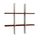 Home Sparkle Plus Shaped Wall Shelves Engineered Wood | Display Rustic Wood Ledge Shelves | Wall Shelves| Rack | Farmhouse Shelves for Bedroom Office Kitchen Living Room (Brown)