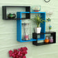 Home Sparkle Wall Mounted Floating Shelves | Interlocking 1 Big Cube & 2 Small Rectangle Design | Perfect Shelving Unit for Bedrooms, Offices, Living Rooms & Kitchens