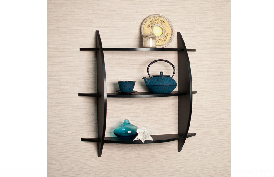 Home Sparkle Engineered Wood Wall Shelves | Wall Mounted 3 Tier Rack Wooden Shelf for Living Room, Office and Bedroom