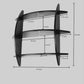 Home Sparkle Engineered Wood Wall Shelves | Wall Mounted 3 Tier Rack Wooden Shelf for Living Room, Office and Bedroom