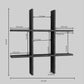 Home Sparkle Plus Shaped Wall Shelves Engineered Wood | Display Rustic Wood Ledge Shelves | Wall Shelves| Rack | Farmhouse Shelves for Bedroom Office Kitchen Living Room (Brown)
