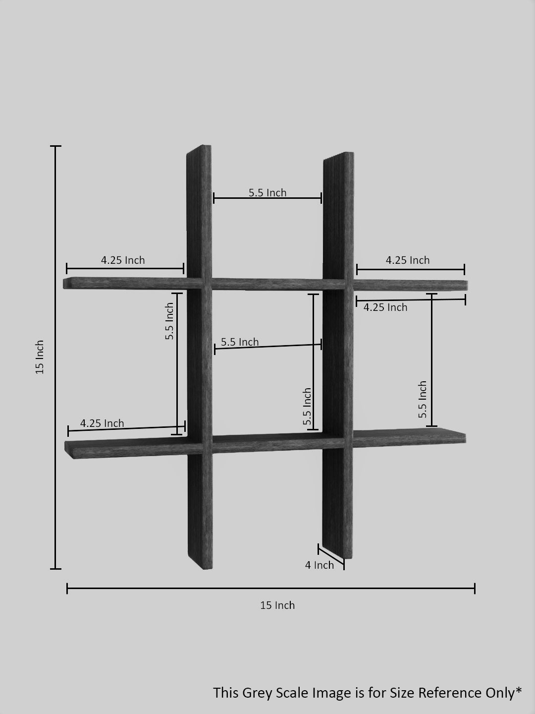 Home Sparkle Plus Shaped Wall Shelves Engineered Wood | Display Rustic Wood Ledge Shelves | Wall Shelves| Rack | Farmhouse Shelves for Bedroom Office Kitchen Living Room (Brown)