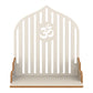 Om Wall Handing Mandir |Wooden Wall Mounted Hanging Puja Temple | Wood God Stand for Pooja Room | Mandir Devghar Stand Temple |  for Home Shop Office, Puja Mandir Pooja Stand for Home Wall